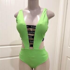 Bebe Lime Green Strappy Swimsuit